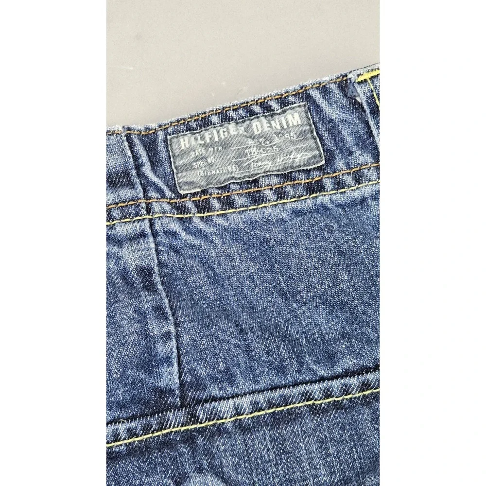 Tommy Hilfiger Jean Shorts Mens 36 Blue Baggy‎ Cargo Distressed Red Label Denim